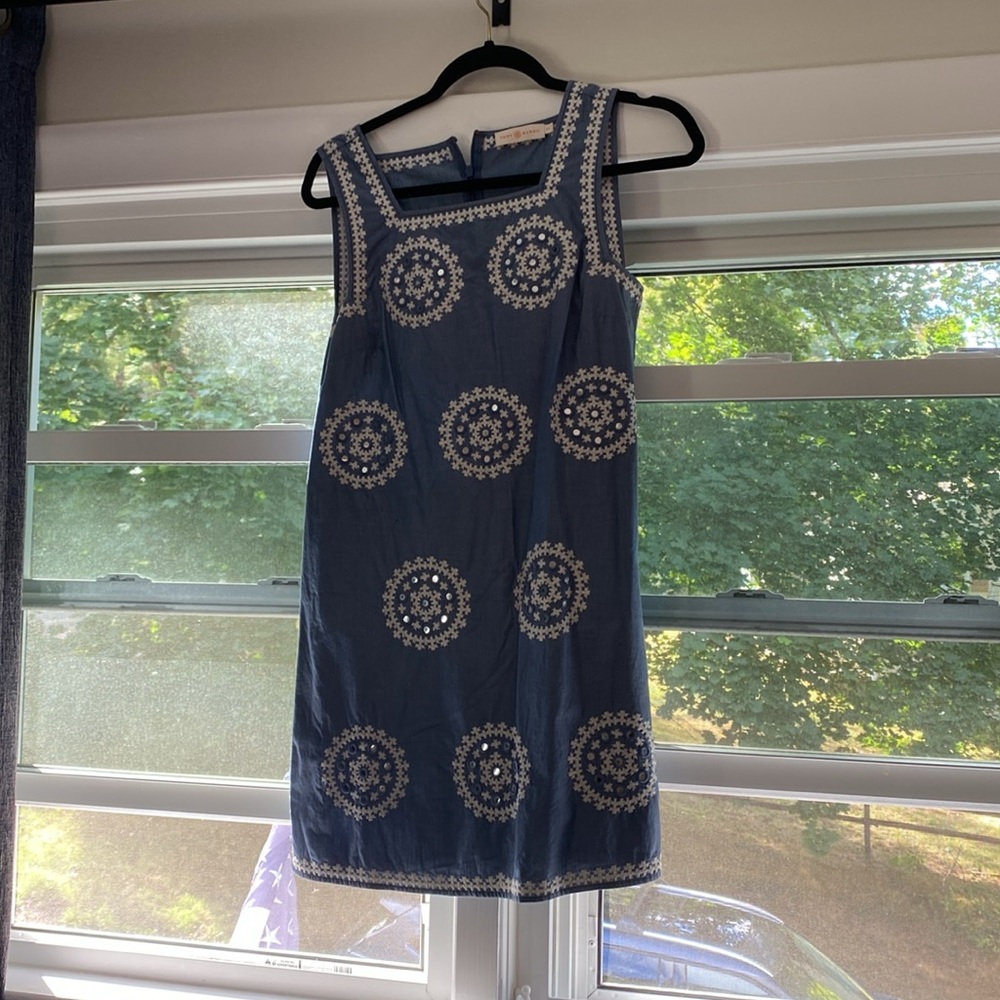 Mini 70s inspired Tory Burch cotton dress size small. - Picture 3 of 3